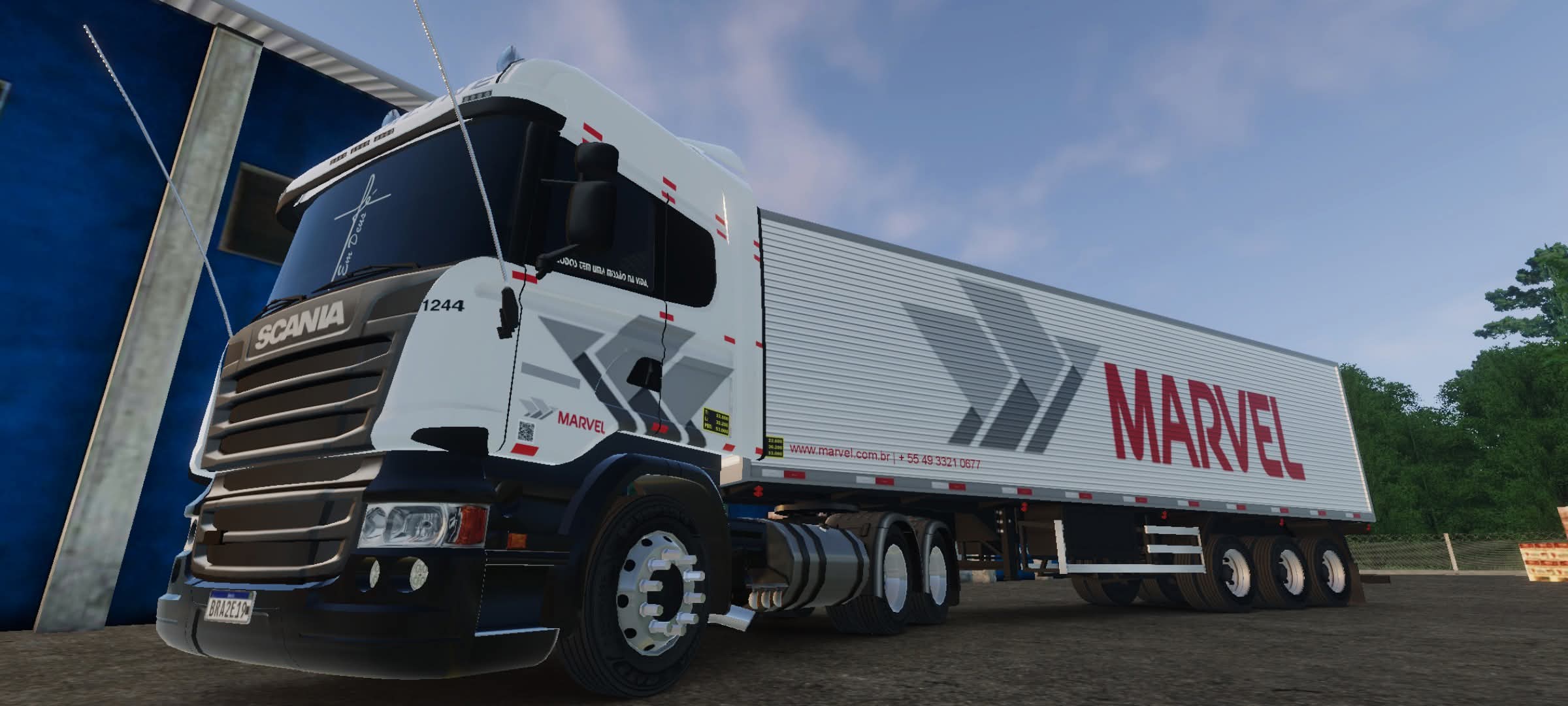 ScaniaR440 Marvel Transportes Pintura Realista.